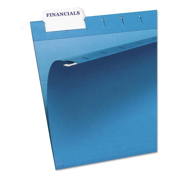 Laser Printable Hanging File Tabs, 1 5-Cut, White, 2.06  Wide, 90 Pack Online - Image 4