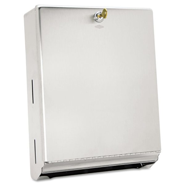 Surface-Mounted Paper Towel Dispenser, 10.75 x 4 x 14, Stainless Steel on Sale
