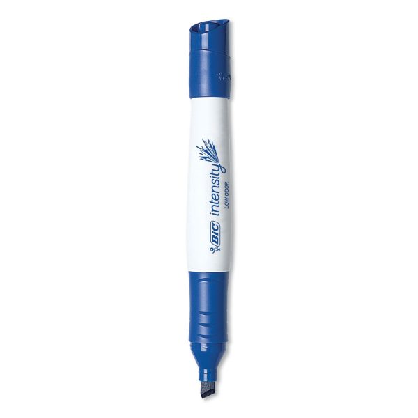 Intensity Low Odor Chisel Tip Dry Erase Marker, Broad Chisel Tip, Blue, Dozen Online - Image 2