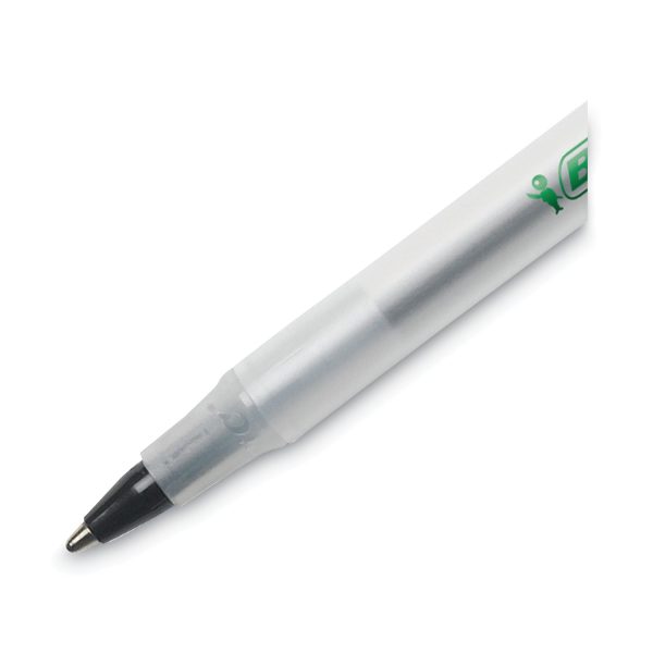 Ecolutions Round Stic Ballpoint Pen Value Pack, Stick, Medium 1 mm, Black Ink, Clear Barrel, 50 Pack Online Hot Sale - Image 3