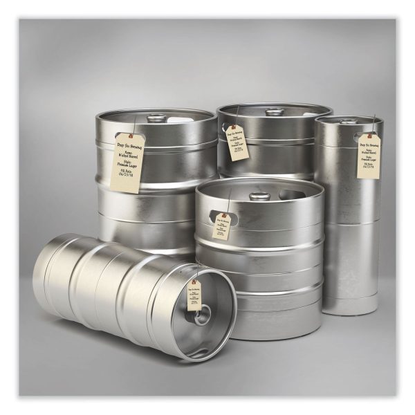 Double Wired Shipping Tags, 11.5 pt Stock, 2.75 x 1.38, Manila, 1,000 Box Online Sale - Image 3