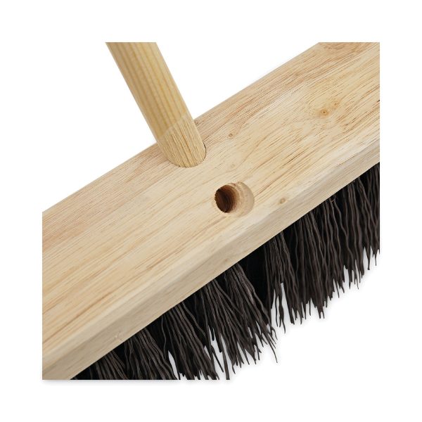 Tapered End Broom Handle, Lacquered Pine, 1.13  dia x 60 , Natural Sale - Image 4