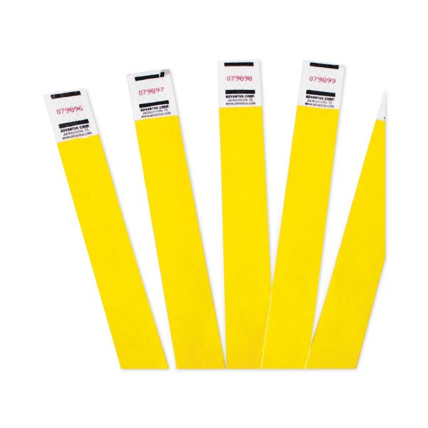 Crowd Management Wristbands, Sequentially Numbered, 9.75  x 0.75 , Yellow, 500 Pack Cheap - Image 3