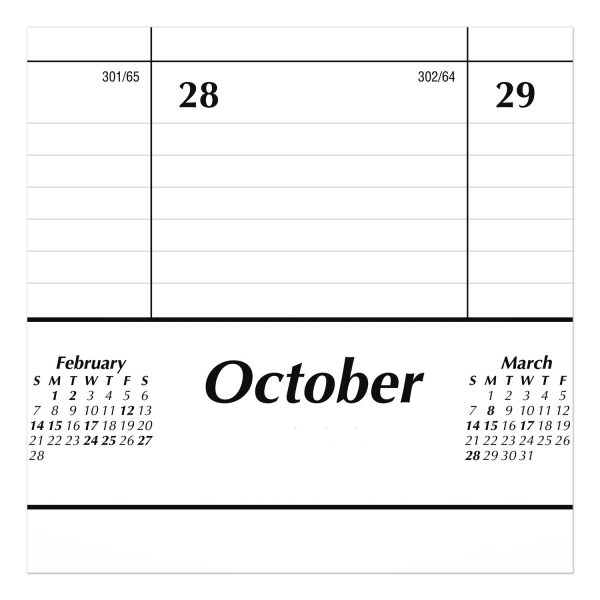 Academic Year Ruled Desk Pad, 21.75 x 17, White Sheets, Black Binding, Black Corners, 16-Month (Sept to Dec): 2023 to 2024 Discount - Image 2