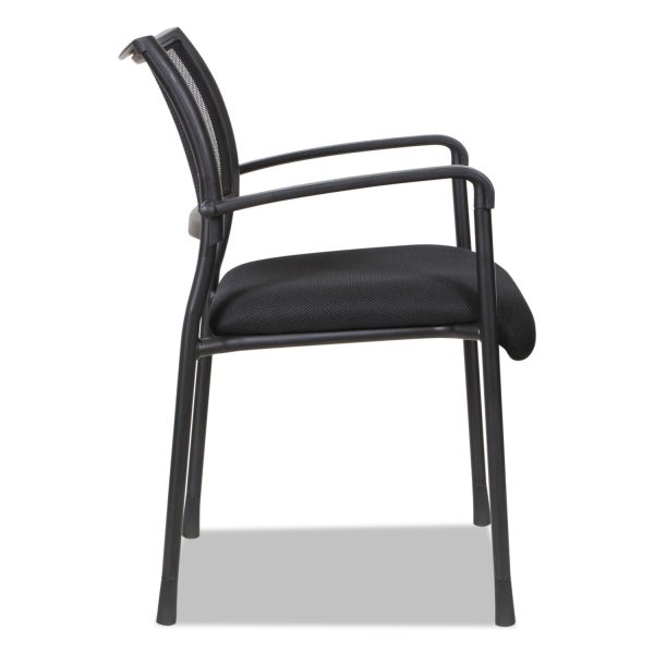 Alera Eikon Series Stacking Mesh Guest Chair, 20.86  x 24.01  x 33.07 , Black Seat, Black Back, Black Base, 2 Carton Discount - Image 5