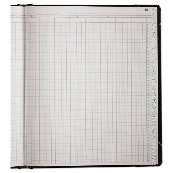 Extra-Durable Bound Book, Double-Page 12-Column Accounting, Black Maroon Gold Cover, 11.94 x 9.78 Sheets, 150 Sheets Book Sale - Image 2