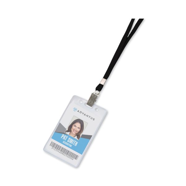 Deluxe Lanyards, Metal Clip Fastener, 36  Long, Black, 24 Box Cheap - Image 3