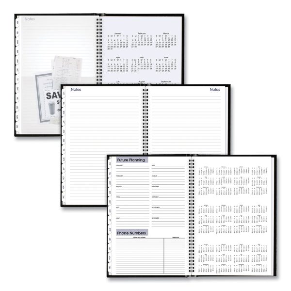 DayMinder Hard-Cover Monthly Planner, Ruled Blocks, 11.75 x 8, Black Cover, 14-Month (Dec to Jan): 2023 to 2025 For Cheap - Image 4