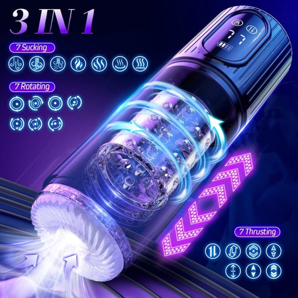 MAIDEN|2025 Hand-Free Auto Sucking Rotaing Thrusting Male Toy Online now - Image 3