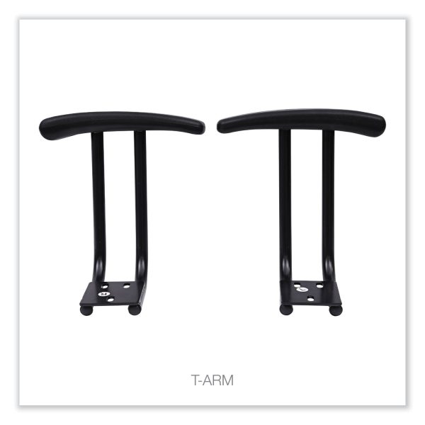 Optional Fixed Height T-Arms for Alera Essentia and Interval Series Chairs, Black, 2 Set Online Hot Sale - Image 5