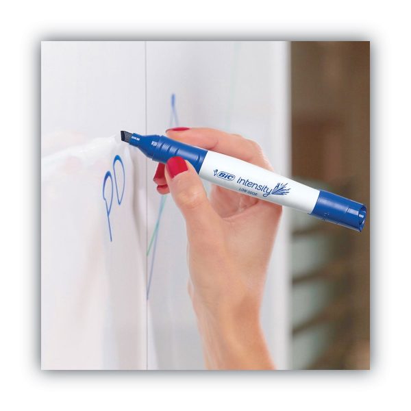 Intensity Low Odor Chisel Tip Dry Erase Marker, Broad Chisel Tip, Blue, Dozen Online - Image 5