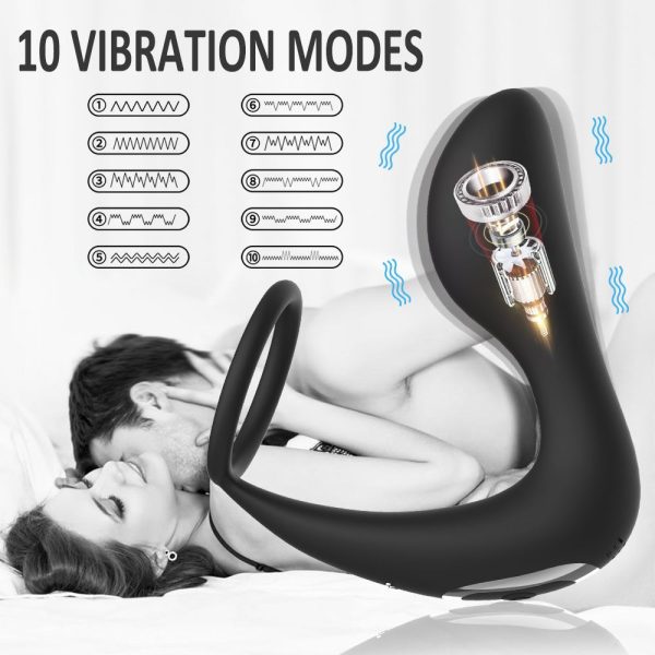 2 In1 Vibrator Anal Plug 10 Vibration Modes Fashion - Image 2