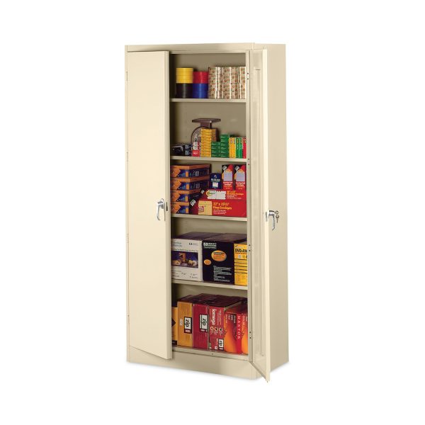 Assembled 78  High Heavy-Duty Welded Storage Cabinet, Four Adjustable Shelves, 36w x 24d, Putty Fashion - Image 3