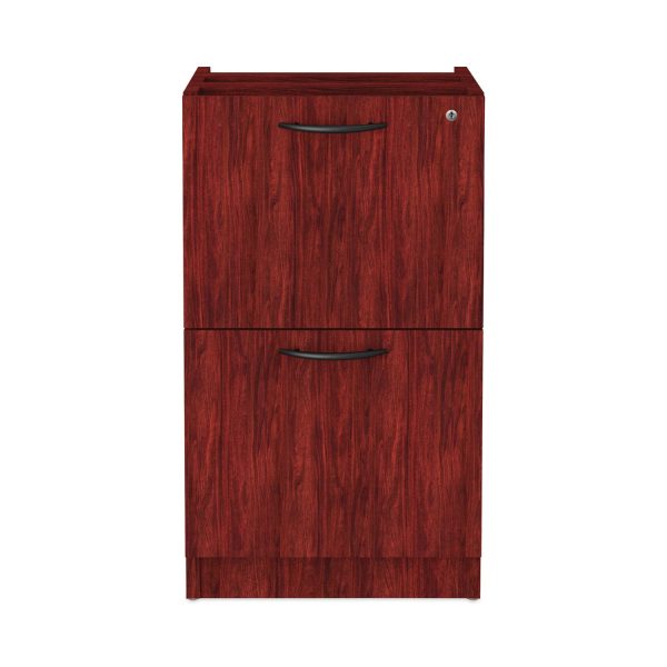 Alera Valencia Series Full Pedestal File, Left or Right, 2 Legal Letter-Size File Drawers, Mahogany, 15.63  x 20.5  x 28.5 Supply