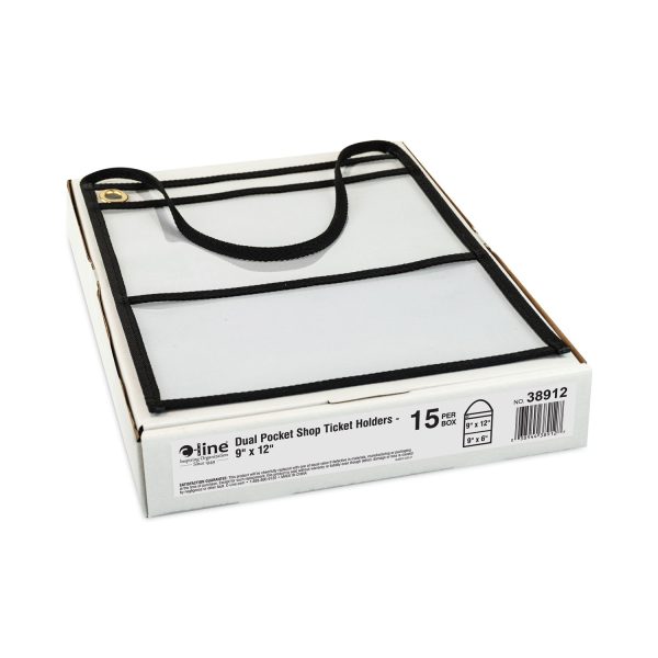 2-Pocket Shop Ticket Holder w Setrap, Black Stitching, 150-Sheet, 9 x 12, 15 Box Cheap - Image 5