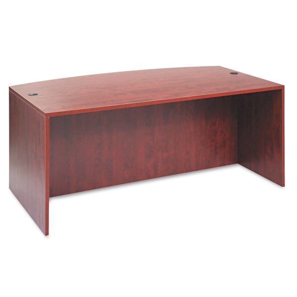 Alera Valencia Series Bow Front Desk Shell, 71  x 41.38  x 29.63 , Medium Cherry Online now