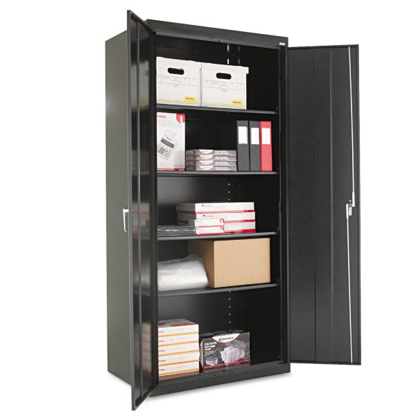 Assembled 78  High Heavy-Duty Welded Storage Cabinet, Four Adjustable Shelves, 36w x 24d, Black Online now
