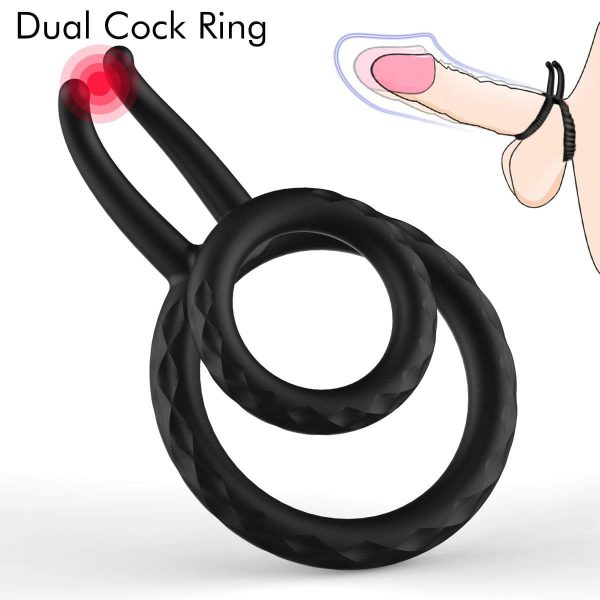 Dual Penis Silicone Multiple Combinations Testicle Ring Cheap - Image 4