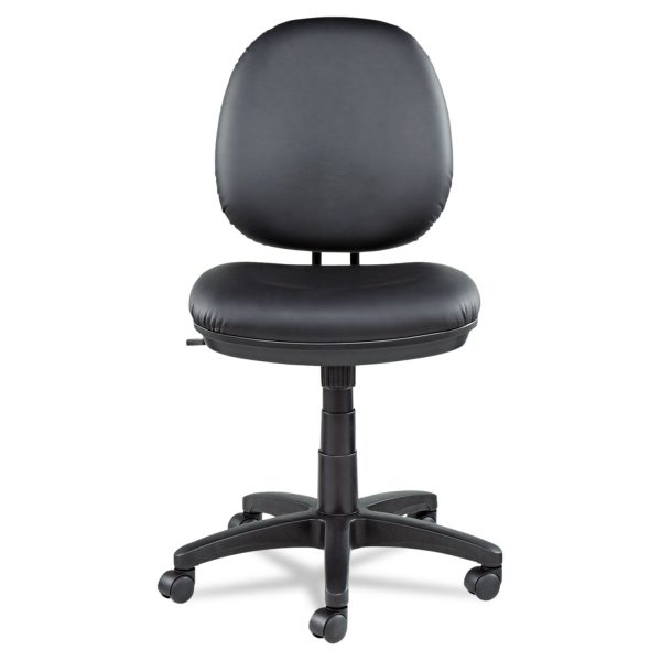 Alera Interval Series Swivel Tilt Task Chair, Bonded Leather Seat Back, Up to 275 lb, 18.11  to 23.22  Seat Height, Black For Discount