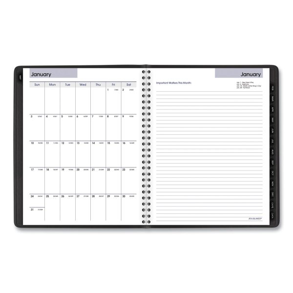 DayMinder Executive Weekly Monthly Refillable Planner, 8.75 x 7, Black Cover, 12-Month (Jan to Dec): 2024 Discount - Image 2