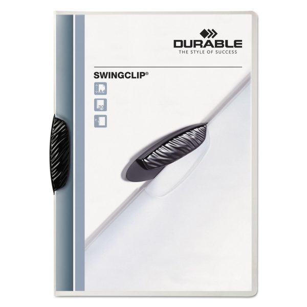 Swingclip Clear Report Cover, Swing Clip, 8.5 x 11, Black Clip, 25 Box For Cheap