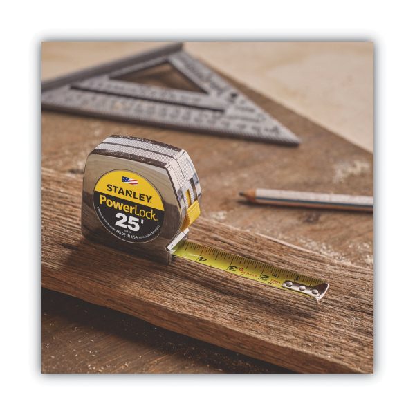 Powerlock II Power Return Rule, 1  x 25 ft, Chrome Yellow Online now - Image 4