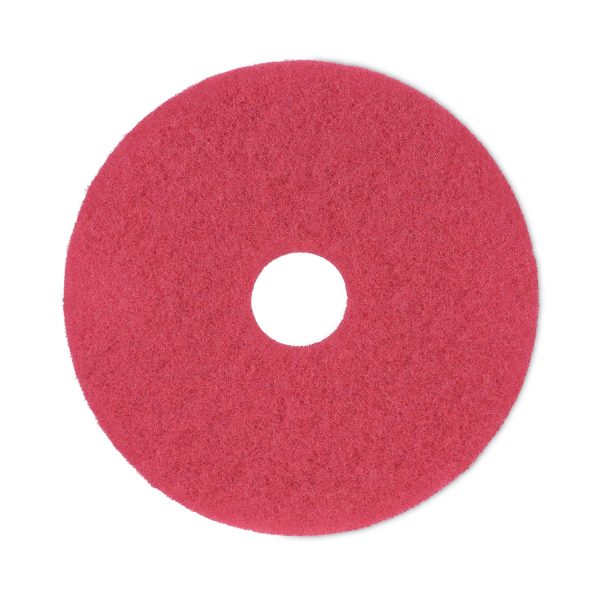 Buffing Floor Pads, 16  Diameter, Red, 5 Carton Online Sale