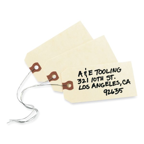 Double Wired Shipping Tags, 11.5 pt Stock, 6.25 x 3.13, Manila, 1,000 Box Fashion - Image 5