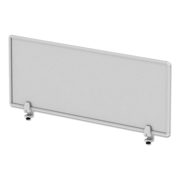 Polycarbonate Privacy Panel, 47w x 0.5d x 18h, Silver Clear For Sale - Image 4