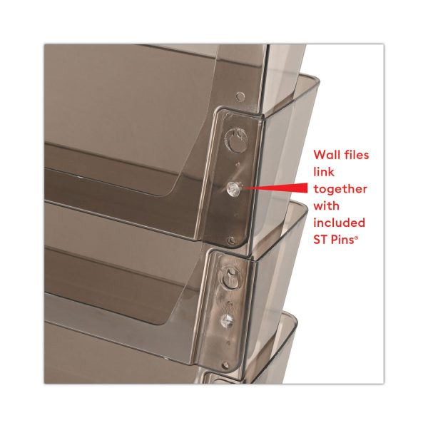 DocuPocket Three-Pocket File Partition Set, 3 Sections, Letter Size, 13  x 7  x 20 , Smoke, 3 Set Online - Image 5