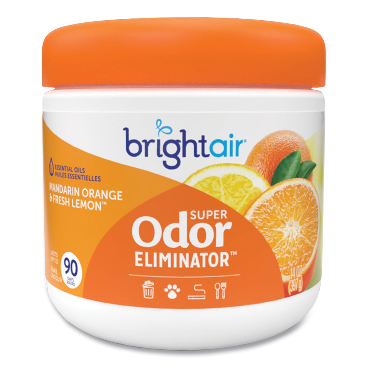 Super Odor Eliminator, Mandarin Orange and Fresh Lemon, 14 oz Jar Hot on Sale
