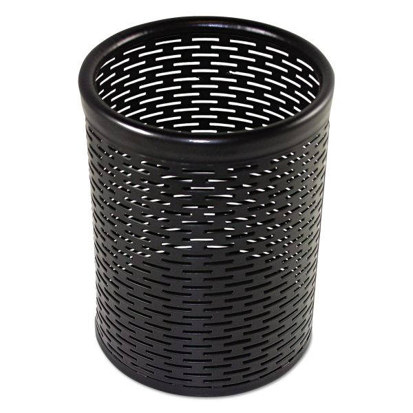 Urban Collection Punched Metal Pencil Cup, 3.5  Diameter x 4.5 h, Black on Sale