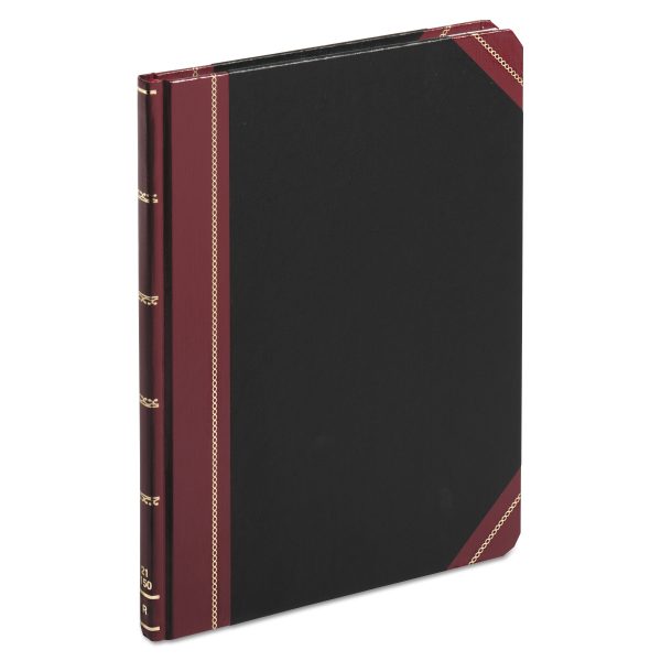 Extra-Durable Bound Book, Single-Page 5-Column Accounting, Black Maroon Gold Cover, 10.13 x 7.78 Sheets, 150 Sheets Book on Sale