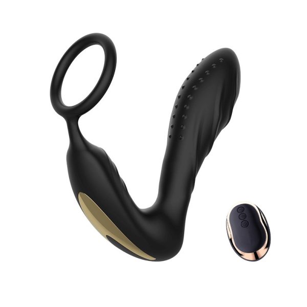 Vibration Dual-Motor Prostate Massager With Penis Ring Online Hot Sale