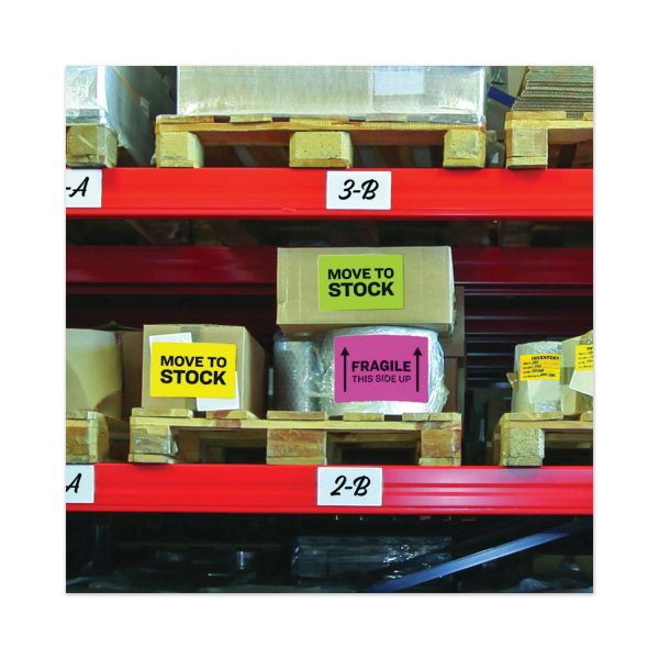 High-Visibility Permanent Laser ID Labels, 8.5 x 11, Asst. Neon, 15 Pack For Cheap - Image 3