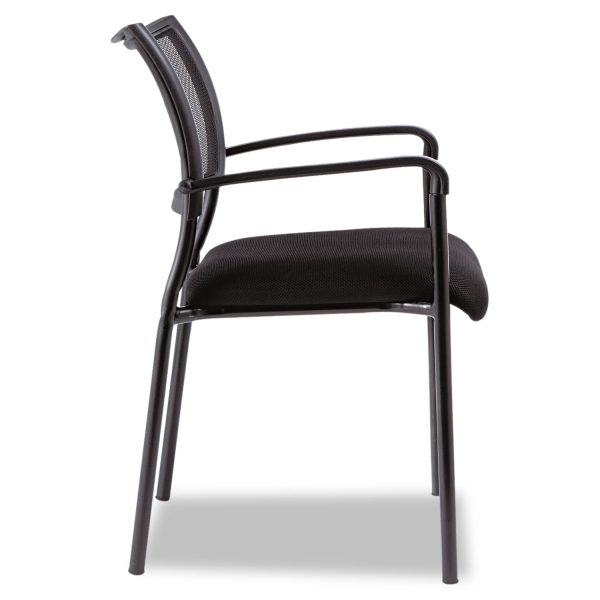Alera Eikon Series Stacking Mesh Guest Chair, 20.86  x 24.01  x 33.07 , Black Seat, Black Back, Black Base, 2 Carton Discount - Image 2