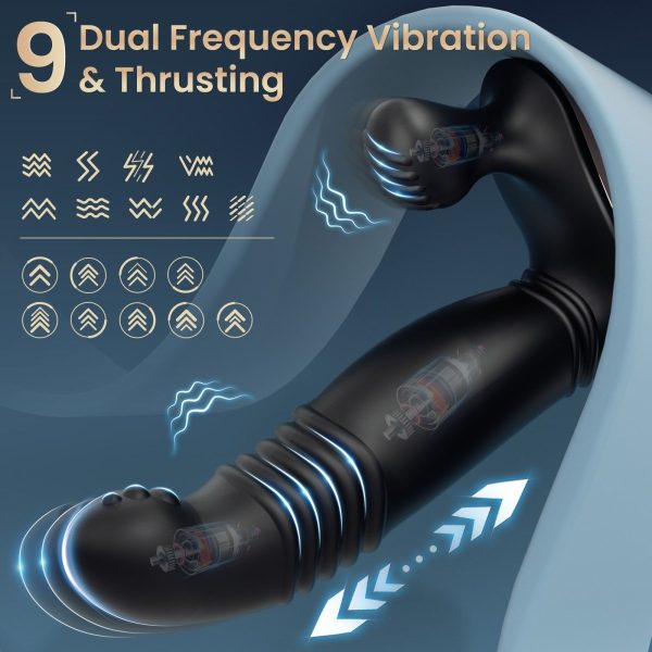 Remote Control G-spot Thrusting & Vibrating Anal Vibrator Dildo Online now - Image 2