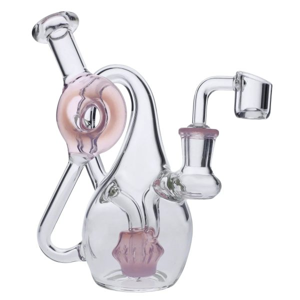 7  Milky Purple Mini Recycler Water Pipe Online Hot Sale - Image 5