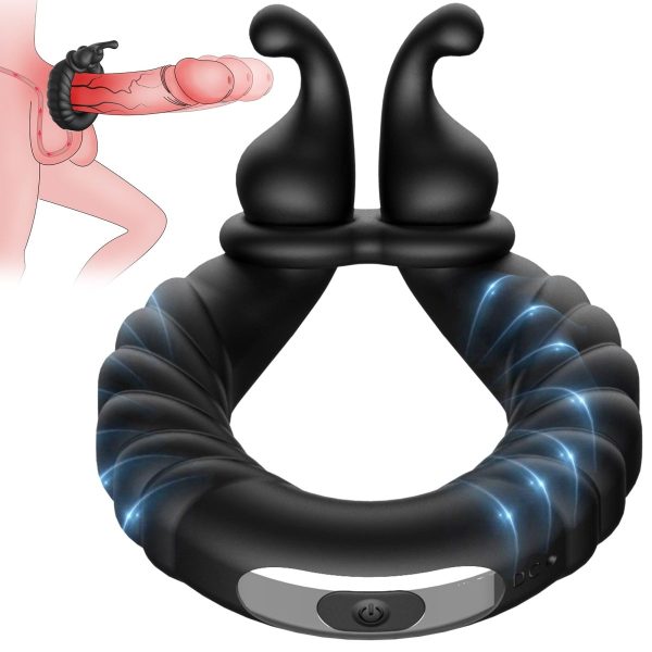 ABELE | 2 Motors Perineum Penis Ring with Vibration Discount - Image 2