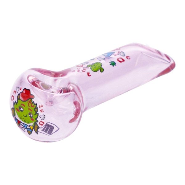 4  Pink Kush Hand Pipe - Transparent Pink For Cheap