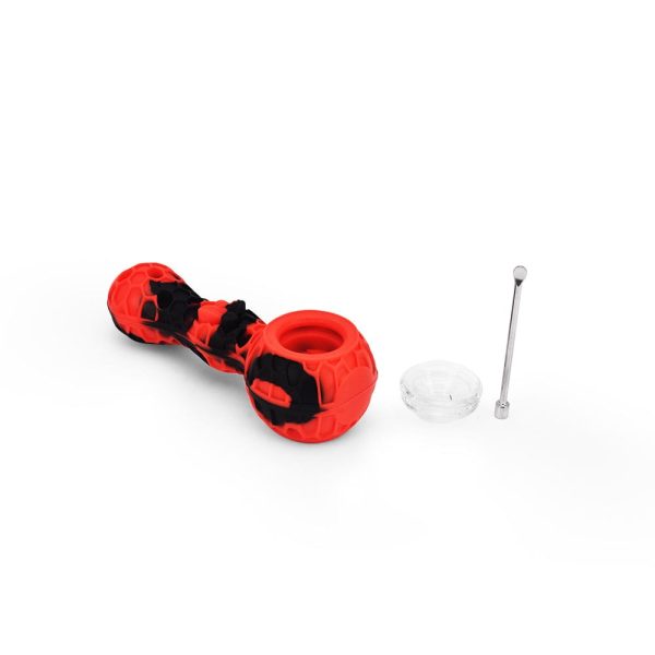 4   Silicone Spoon Pipe - Red & Black Fashion - Image 3