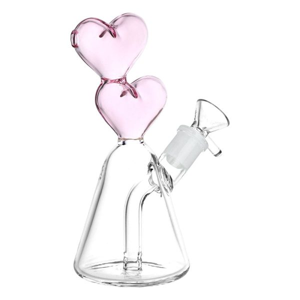 6  Hearts Converge Glass Water Pipe Hot on Sale - Image 2