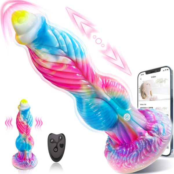 10.2 inch Fantastic 3 in 1 Realistic Huge dildo Vibrator Sex Toy-App Control Online Hot Sale - Image 2