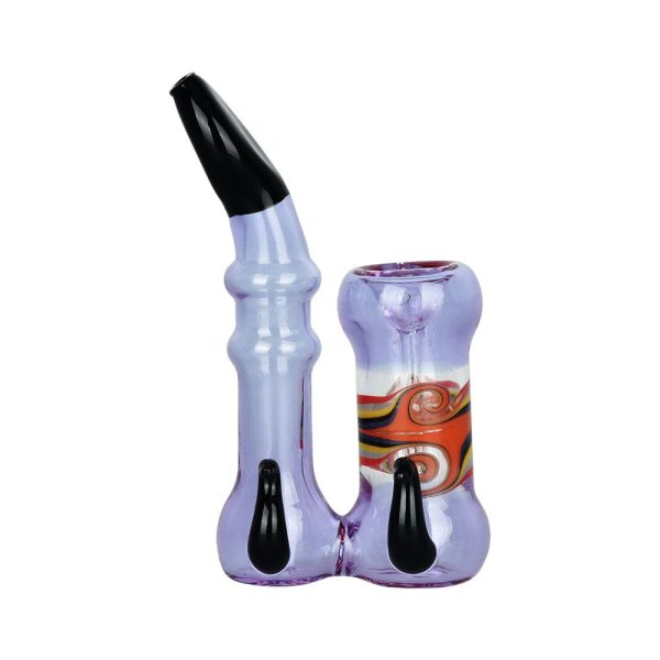 Passing Thoughts Sherlock Bubbler Pipe w  Horns | 4.5  on Sale - Image 2