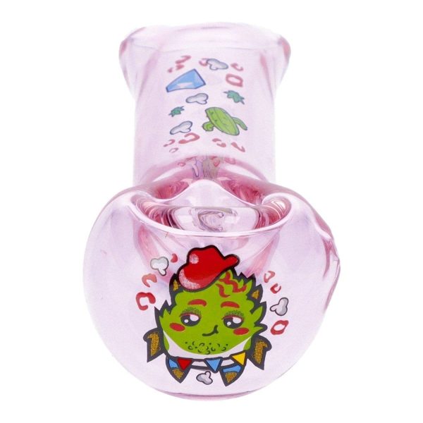 4  Pink Kush Hand Pipe - Transparent Pink For Cheap - Image 2