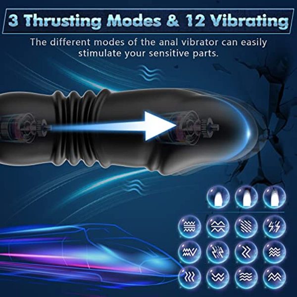 Dual Cock Ring Powerful Thrusting & Vibration Butt Plug Discount - Image 4