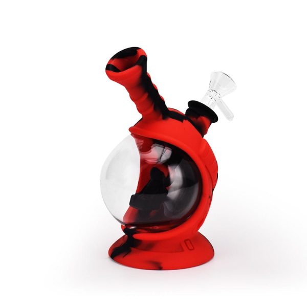 7.5   Silicone Astro Bubbler - Black & Red Online Hot Sale