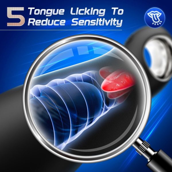 3 in 1 Vibrating and Tongue Licking masturbator Men Sex Toy Online Sale - Image 4