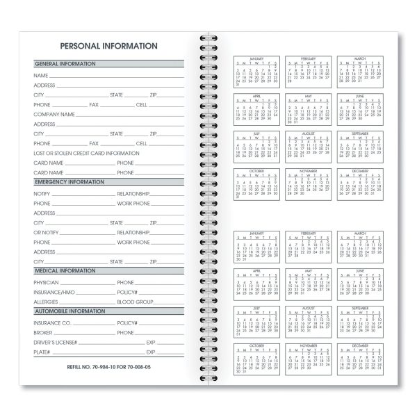 Weekly Appointment Book Refill Hourly Ruled, 6.25 x 3.25, White Sheets, 12-Month (Jan to Dec): 2024 For Sale - Image 2