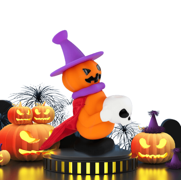 7   Silicone Halloween Jack O Lantern Witch Water Pipe Mini Bong For Discount - Image 4